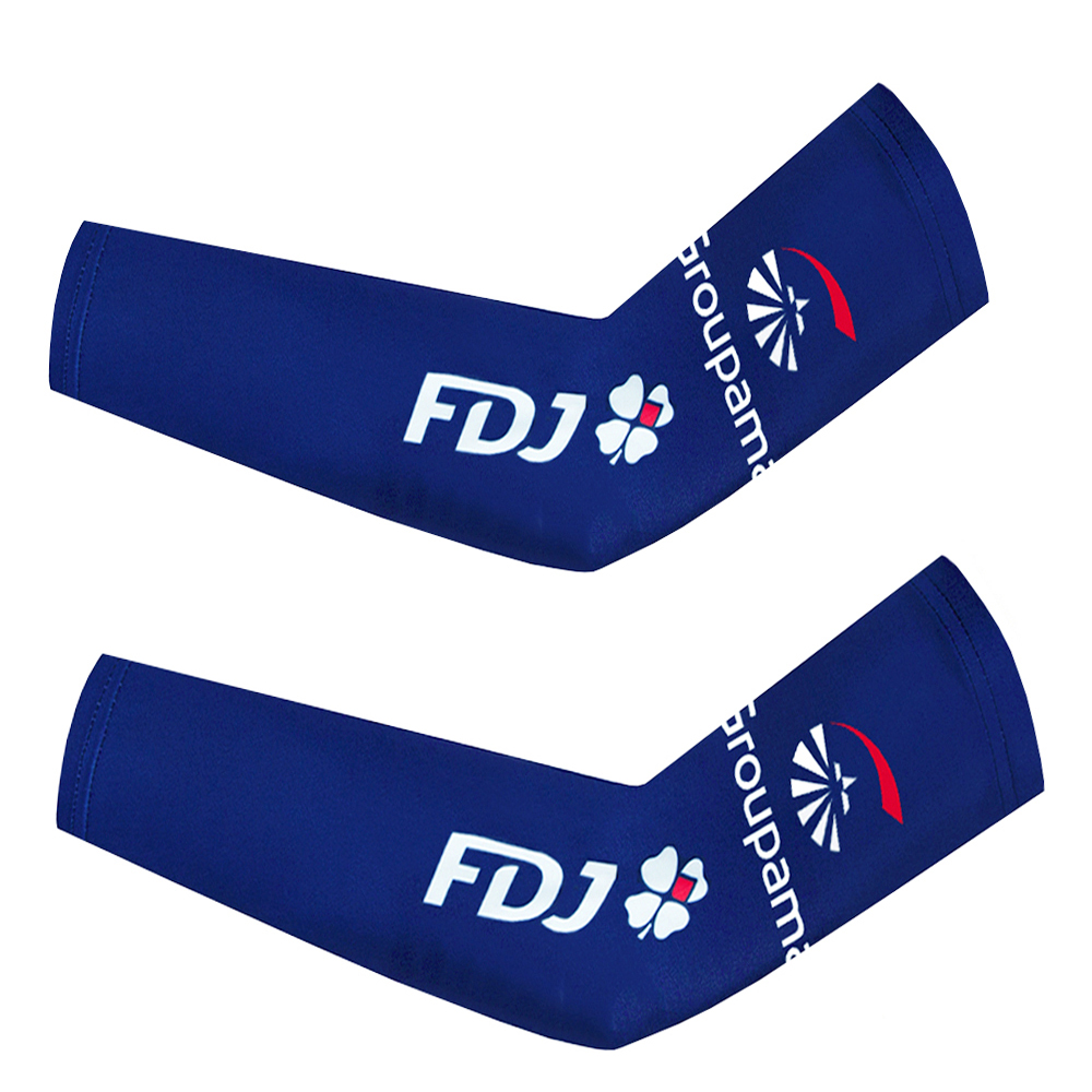 Cycling Arm Warmers - 2025 FDJ مجموعة الدراجات مدفئات للذراع